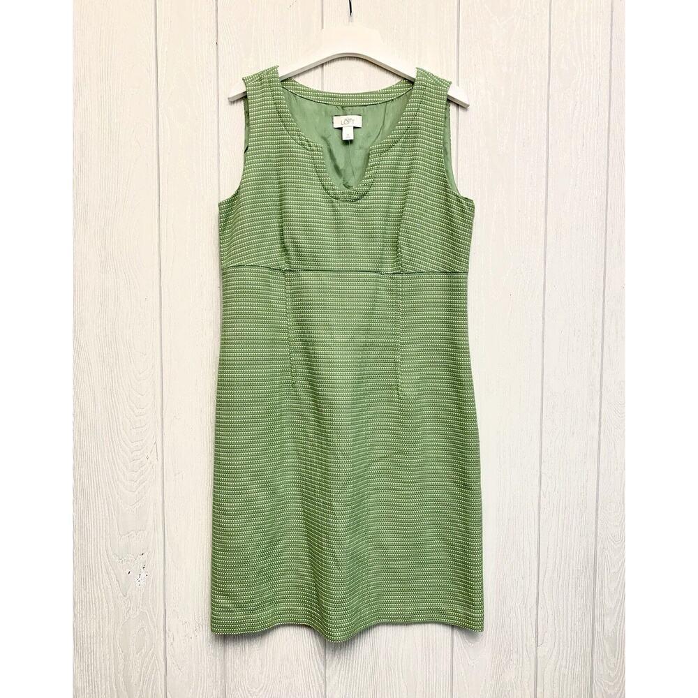 LOFT Green Sleeveless Dress Size 12 NWOT